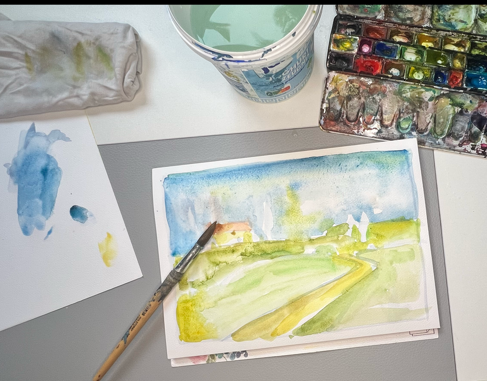 Aquarellmalerei im Grundkurs